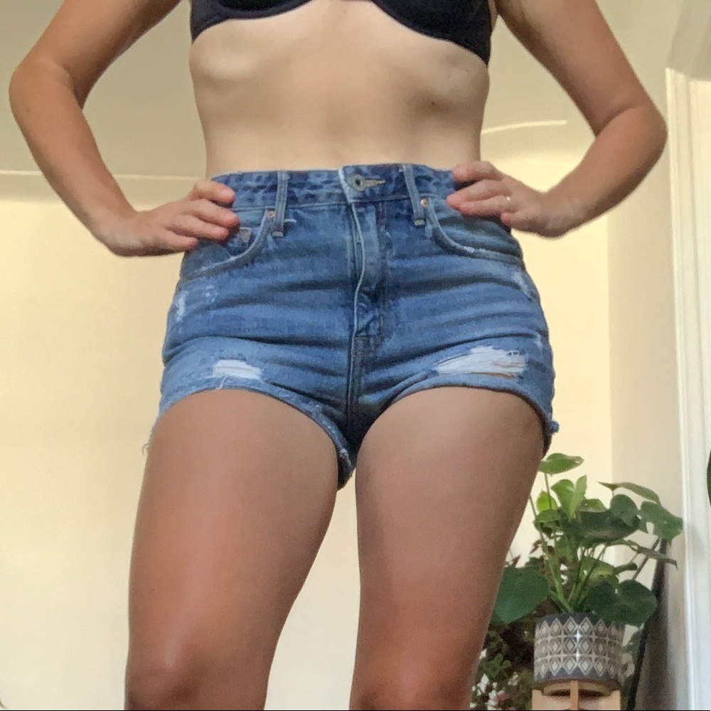 Sexy height waist denim shorts